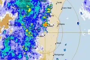 128 km Grafton Radar Loop – Weather Tracking & Forecasting