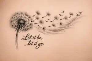 90+ Blown Dandelion Tattoo with Quote Meaning With Deep Life Quotes