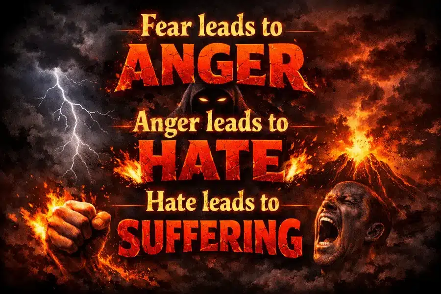 Fear Leads to Anger Quote