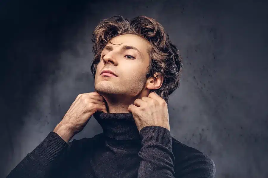 Wavy Hair Wolf Cut Men