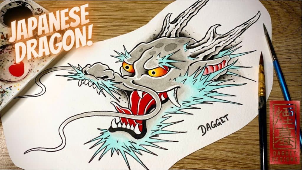 Japanese Dragon Drawing A Powerful Symbol of Art, Spirit, and Tradition
