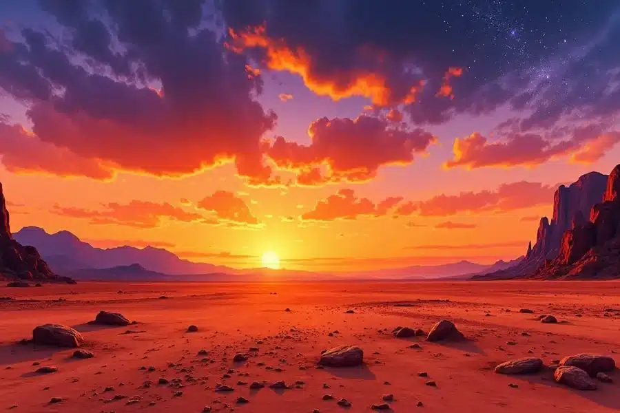 Mars Sunset A Rare View of Colors Beyond Earth Skies