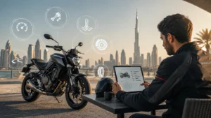 How to evaluate performance when reviewing a motorcycle for sale online in the UAE